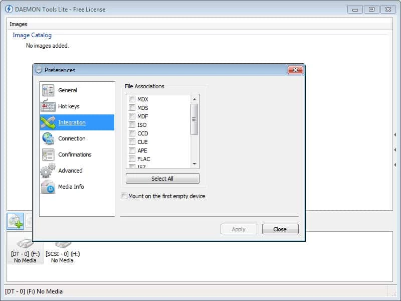 DAEMON Tools Lite — skärmbild 1