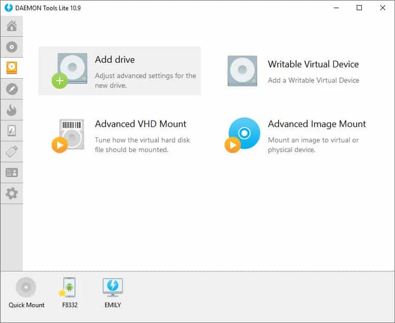 DAEMON Tools Lite — skärmbild 4